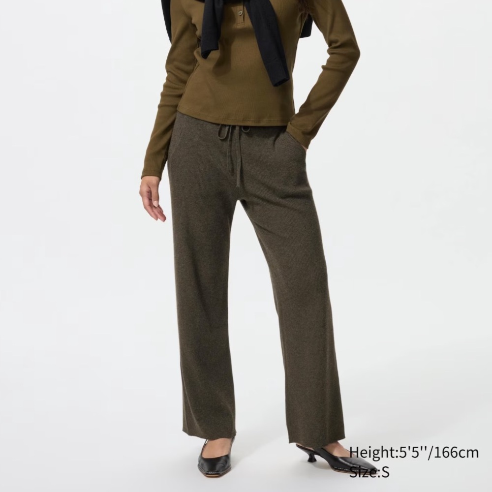 NWT Uniqlo Washable Knit Ribbed Pants